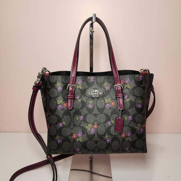 COACH MOLLIE TOTE 25 IN SIGNATURE CANVAS WITH COUNTRY FLORAL PRINT